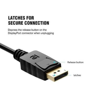 NÖRDIC Displayport ur–HDMI na -sovitin 4Kx2K 30 Hz:lla 4,96Gb/s, kullatut liittimet, 20 cm