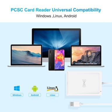 NÖRDIC älykortinlukija NFC:llä, USB-A