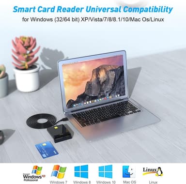 NÖRDIC USB-A Smart ja SIM-kortinlukija ISO7816 ID-kortti EMV-luottokortti