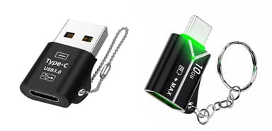 NÖRDIC OTG USB-sovitinsarja USB-C naaras USB-A uros ja USB-C uros USB-A naaras