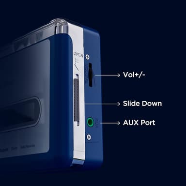 EZCAP Bluetooth-kasettisoitin, Walkman-nauhasoitin 3,5 mm:n ulostulolla ja kuulokkeet