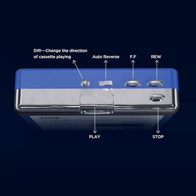 EZCAP Bluetooth-kasettisoitin, Walkman-nauhasoitin 3,5 mm:n ulostulolla ja kuulokkeet