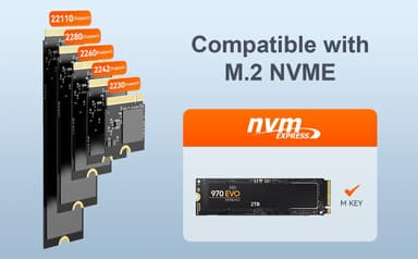 Maiwo USB-C 3.2 telakointiasema NVMe M.2 SSD 10Gbps:lle