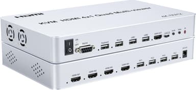 NÖRDIC KVM Switch 4xPC - 1xHDMI 4K 60Hz Quad Multi-Viewer, 4xUSB-A