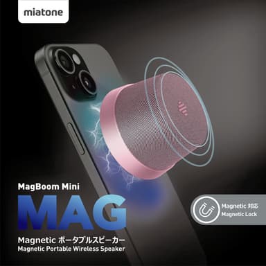 NÖRDIC Bluetooth 5.3 kaiutin magneetilla 3W IPX6 pinkki