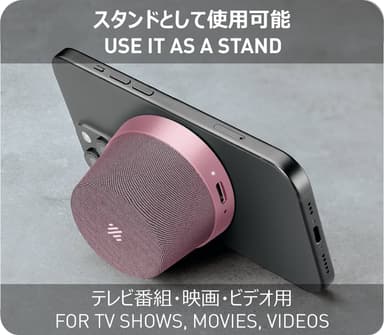 NÖRDIC Bluetooth 5.3 kaiutin magneetilla 3W IPX6 pinkki