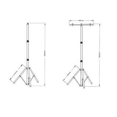 Forever Light LED-työvalo 1x100W 6000K jalustan kanssa