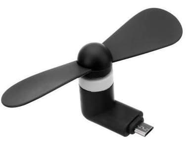 Tuuletin älypuhelimelle microUSB:llä - musta
