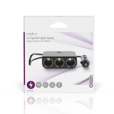 Nedis DC Yleisvirtalähde | Autoadapteri | 150 W | Tulojännite: 12 V DC | 12 V DC | Maksimi lähtöjännite per portti: 4.0 A | Musta