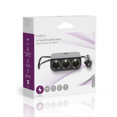 Nedis DC Yleisvirtalähde | Autoadapteri | 150 W | Tulojännite: 12 V DC | 12 V DC | Maksimi lähtöjännite per portti: 4.0 A | Musta