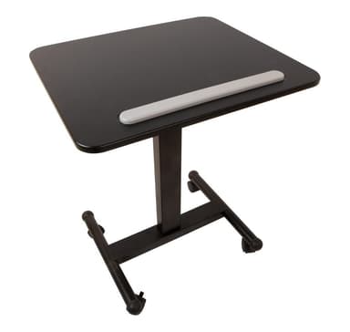 Siirrettävä työpöytä ERGO H74,5-114,5cm, musta