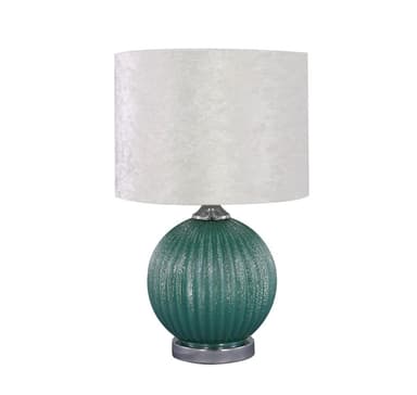 Pöytävalaisin LUXO H42,5cm, valkoinen/turkoosi