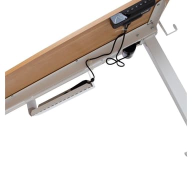 Työpöytä ERGO 1-moottorilla 120x60xH73-121cm, valkoinen/tammi