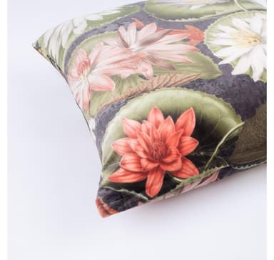 Tyyny HOLLY 45x45cm, valkoiset lumpeet