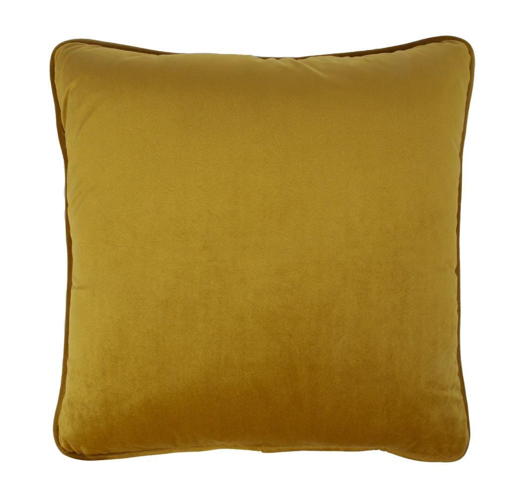 Tyyny VELVET 45x45cm, sinapinkeltainen