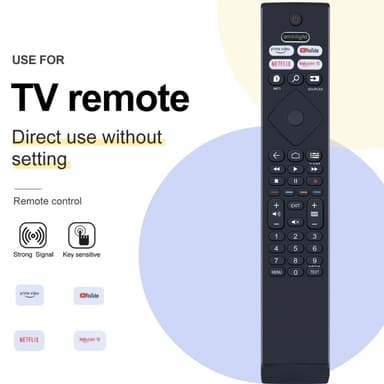 Television kaukosäädin Korvaa BRC0984501 / 01 Philips TV:lle
