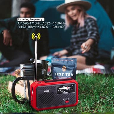 AM FM-radio aurinkoenergian lataus käsikampi taskulamppu PowerBank