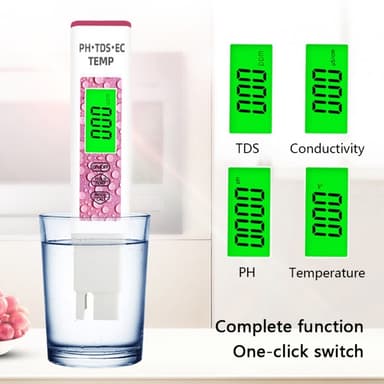 4-in-1-testi vedenlaadulle PH TDS EC TEMP -testikynä