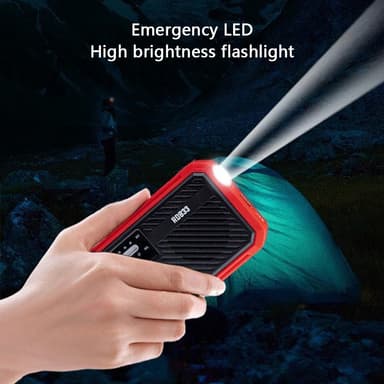 AM FM-radio aurinkoenergian lataus käsikampi taskulamppu PowerBank