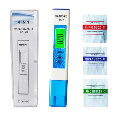 4-in-1-testi vedenlaadulle PH TDS EC TEMP -testikynä