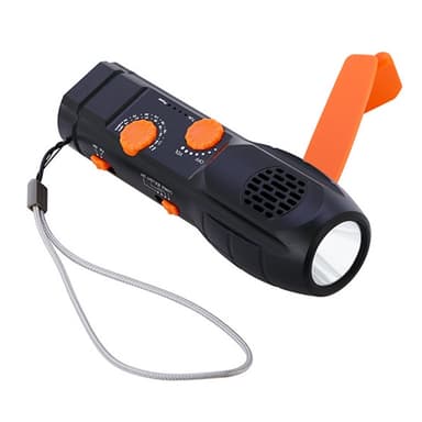 Käsikampi AM / FM-radiotaskulamppu 1200 mAh hätävirtapankki