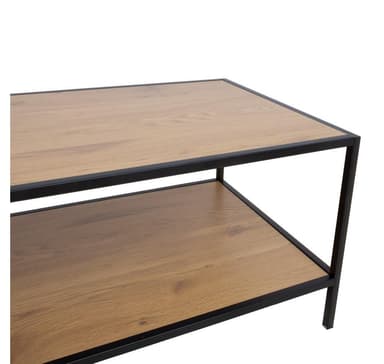 Sohvapöytä HEDVIG 100x50xH40cm, saarni/musta