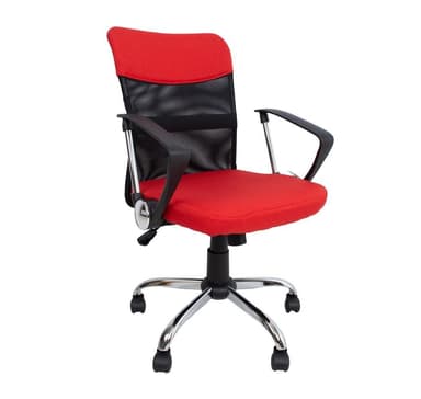 Työyuoli DARIUS 57x57xH93-103cm, punainen / musta