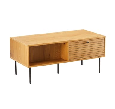Sohvapöytä LINE 100x50xH45cm, melamiini tammenkuorella