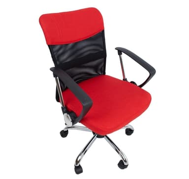Työyuoli DARIUS 57x57xH93-103cm, punainen / musta