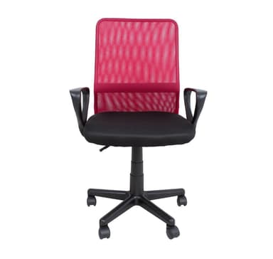 Työyuoli BELINDA 59x56xH86,5-98,5cm, musta / punainen