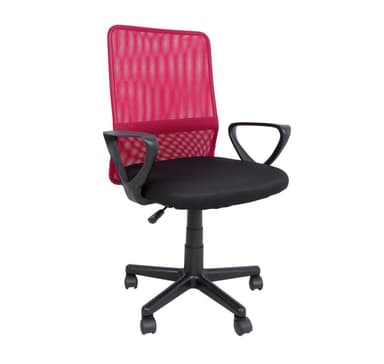 Työyuoli BELINDA 59x56xH86,5-98,5cm, musta / punainen