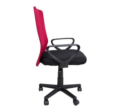 Työyuoli BELINDA 59x56xH86,5-98,5cm, musta / punainen
