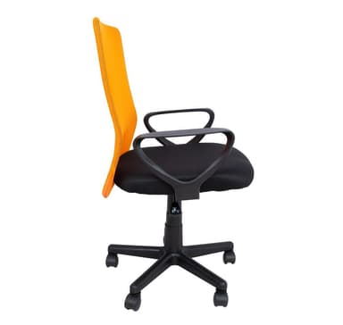 Työyuoli BELINDA 59x56xH86,5-98,5cm, musta / oranssi