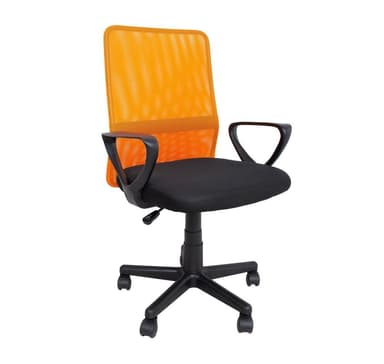 Työyuoli BELINDA 59x56xH86,5-98,5cm, musta / oranssi