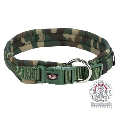Premium-kaulus, erittäin leveä neopreenipehmuste, XS–S: 27–35 cm/10 mm, naamiointi/fo