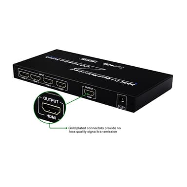 4 in 1 -lähtö HDMI-kytkin HDMI-kytkimen valitsin 1080P