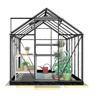 Lykke Kasvihuone Hybrid 6,2m2, musta