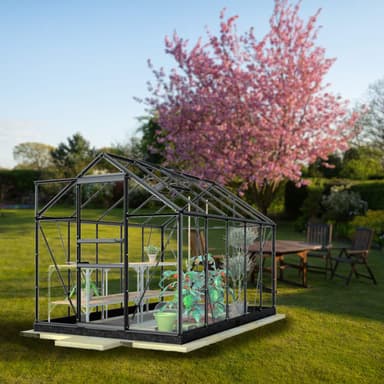 Lykke Kasvihuone Hybrid 6,2m2, musta