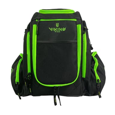 Viking Discs Rucksack Pro Frisbeegolf reppu, musta/lime