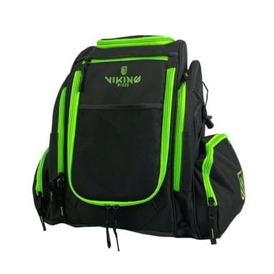 Viking Discs Rucksack Pro Frisbeegolf reppu, musta/lime