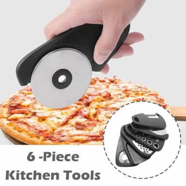 6-in-1 pizzaleikkuri tölkinavaaja Valkosipulimittauskuorija jne