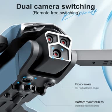 LU600 RC Drone HD-kameran kahdella akulla Nelipuolinen esteiden välttäminen