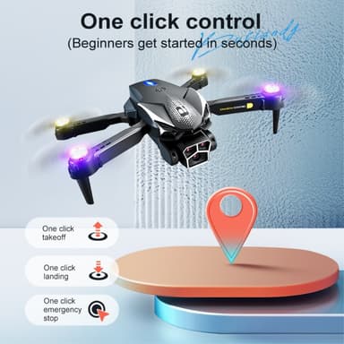 LU600 RC Drone HD-kameran kahdella akulla Nelipuolinen esteiden välttäminen