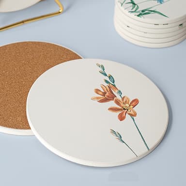 Lasinaluset Placemat Lämmönkestävät Vedenabsorptiotyynyt, Lasinalusen pidike 6 kpl pakkaus tyylikäs kukka