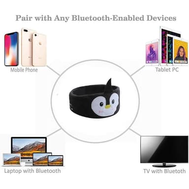 Bluetooth 5.0 Nukkumakuulokkeet / nukkumismaski Bluetooth-kuulokkeilla Musta