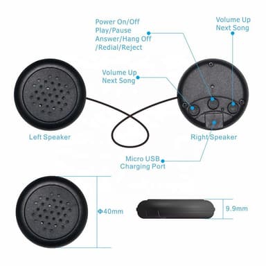 Bluetooth 5.0 Nukkumakuulokkeet / nukkumismaski Bluetooth-kuulokkeilla Musta