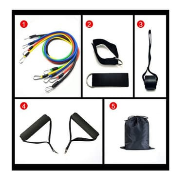 11 kpl/setti Fitness Resistance Bands -harjoittelu Kotikuntosaliharjoittelu