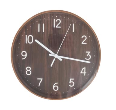 Seinäkello WOODY D30cm, tumma puurakenne