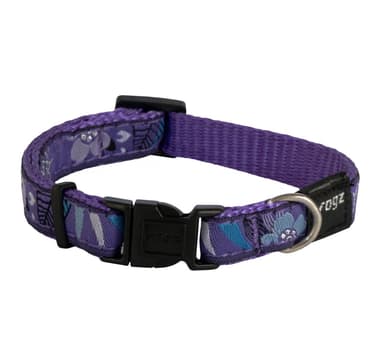 Fancy mekko pieni 11mm jellybean koiran kaulus, violetti metsä design, Rogz