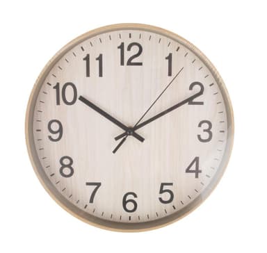 Seinäkello WOODY D30cm, vaalea puurakenne